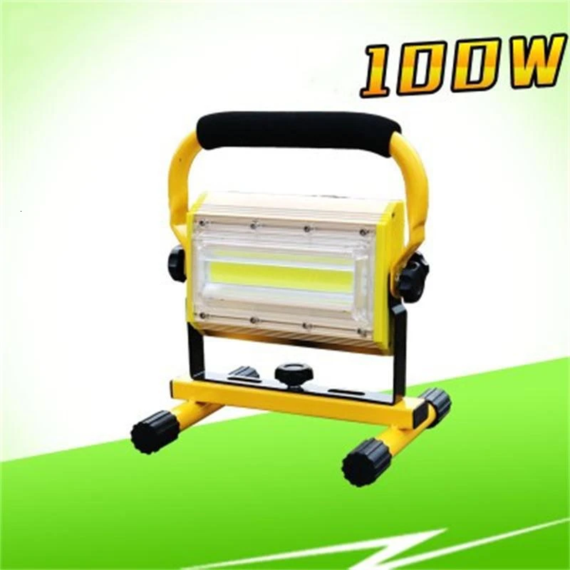Портативный перезаряжаемый светодиодный прожектор 100 Вт с питанием от