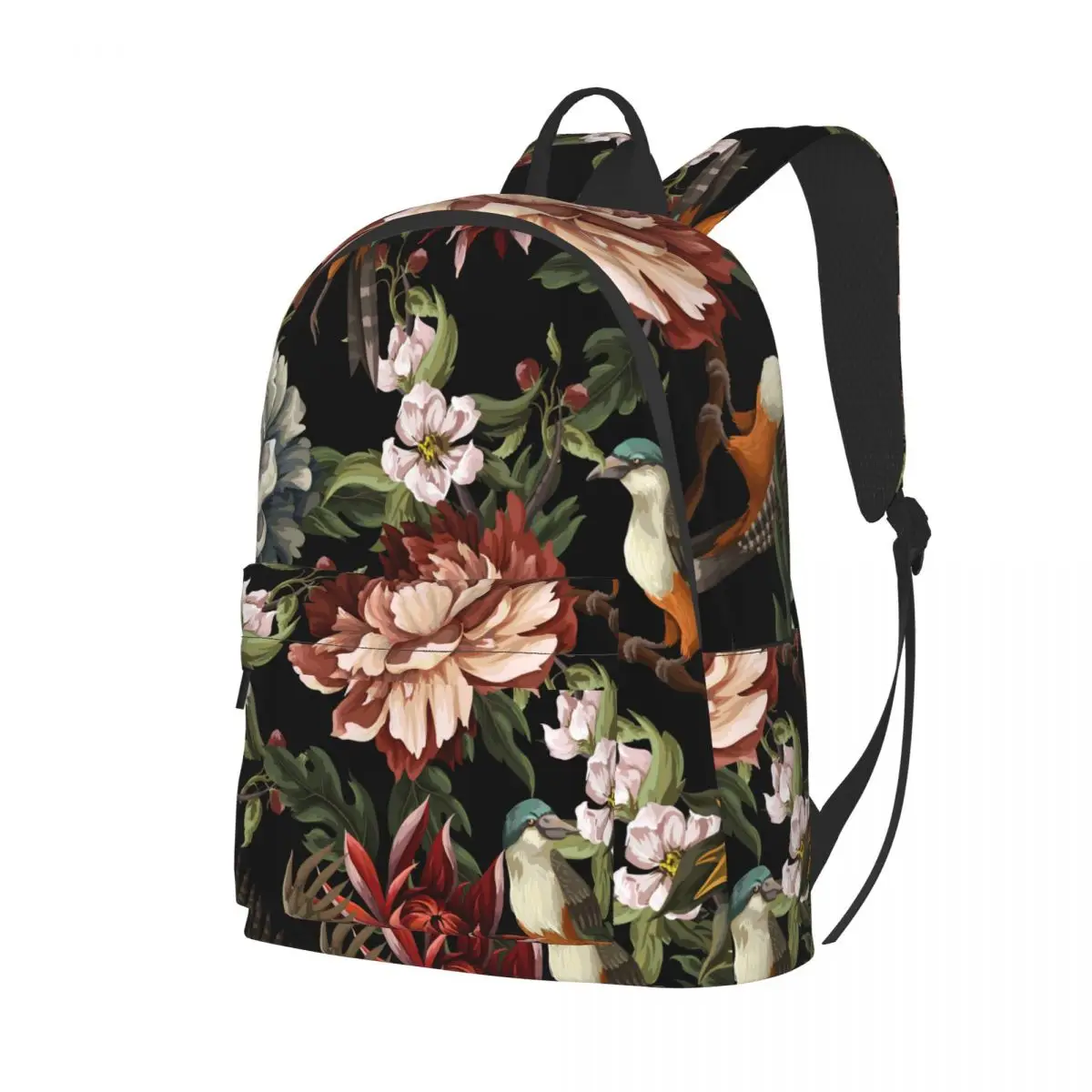 

Школьная сумка для колледжа, Повседневная винтажная сумка через плечо с пионами и розами для подростков