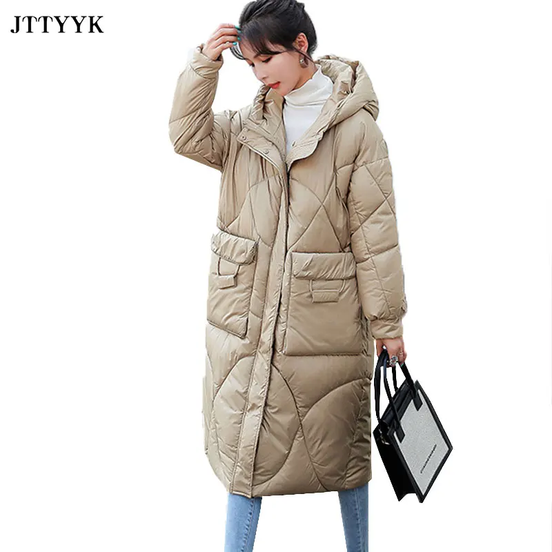 

2022 Office Lady Warm Jackets Women Thick Warm Coat Winter Waterproof Snow Clothes Long Parkas Female Plus Size Outerwear Hooded