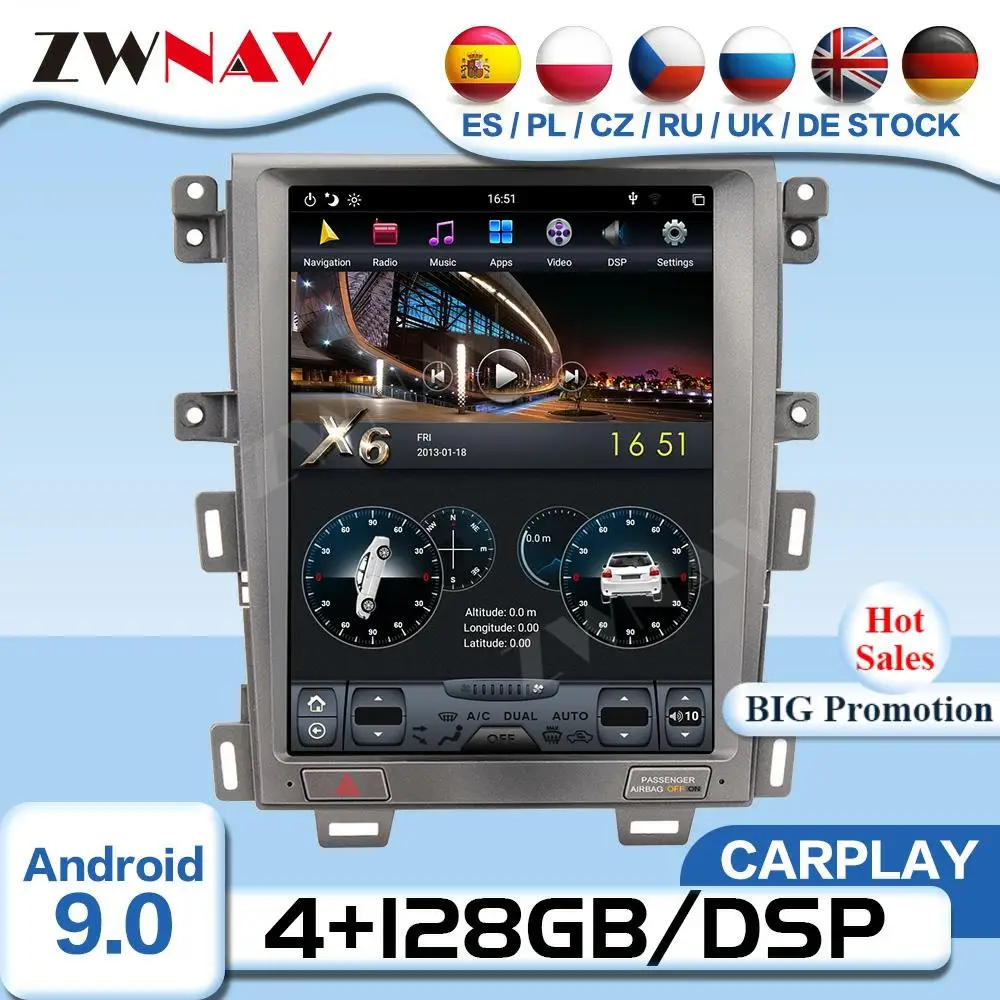

Tesla Screen Android Video Player For FORD EDGE 2008 2009 2010 2011 2012 2013 2014 Car GPS Radio Receiver Audio Stereo Head Unit
