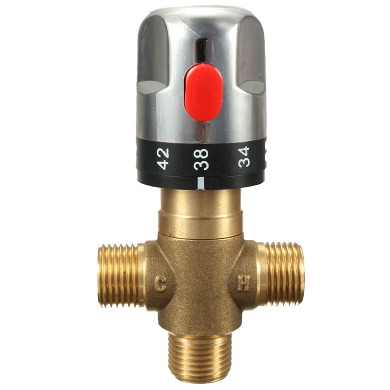 Pipe Thermostat Faucet Thermostatic Mixing Valve Bathroom Water Temperature Control Cartridges Solar Heater Thermos |