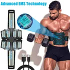 Ремень EMS для тренировки мышц мужскойженский, стимулятор мышц живота Тонер-пояс для похудения, для дома и спортзала, фитнеса