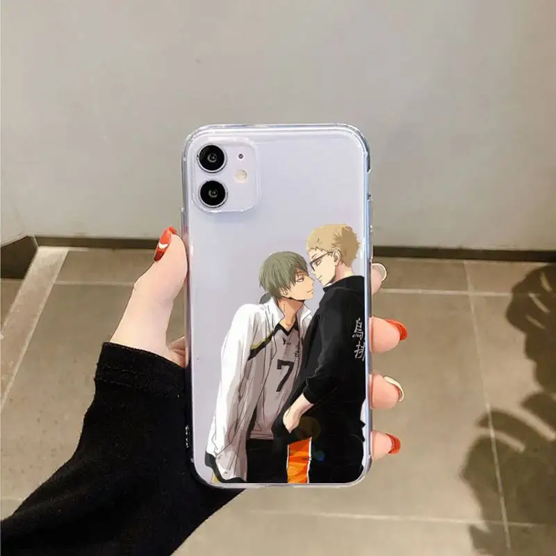 

Haikyuu Hinata attacks Anime TSilicone Phone Case Transparent for iPhone 11 12 mini pro XS MAX 8 7 6 6S Plus X 5S SE 2020 XR