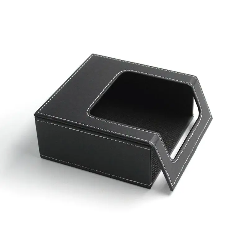 PU Leather Square Cocktail Napkin Holder Paper Serviette Dispenser Tissue Box Bar Caddy for Dining Table Hotel Office Home Decor | Дом и сад