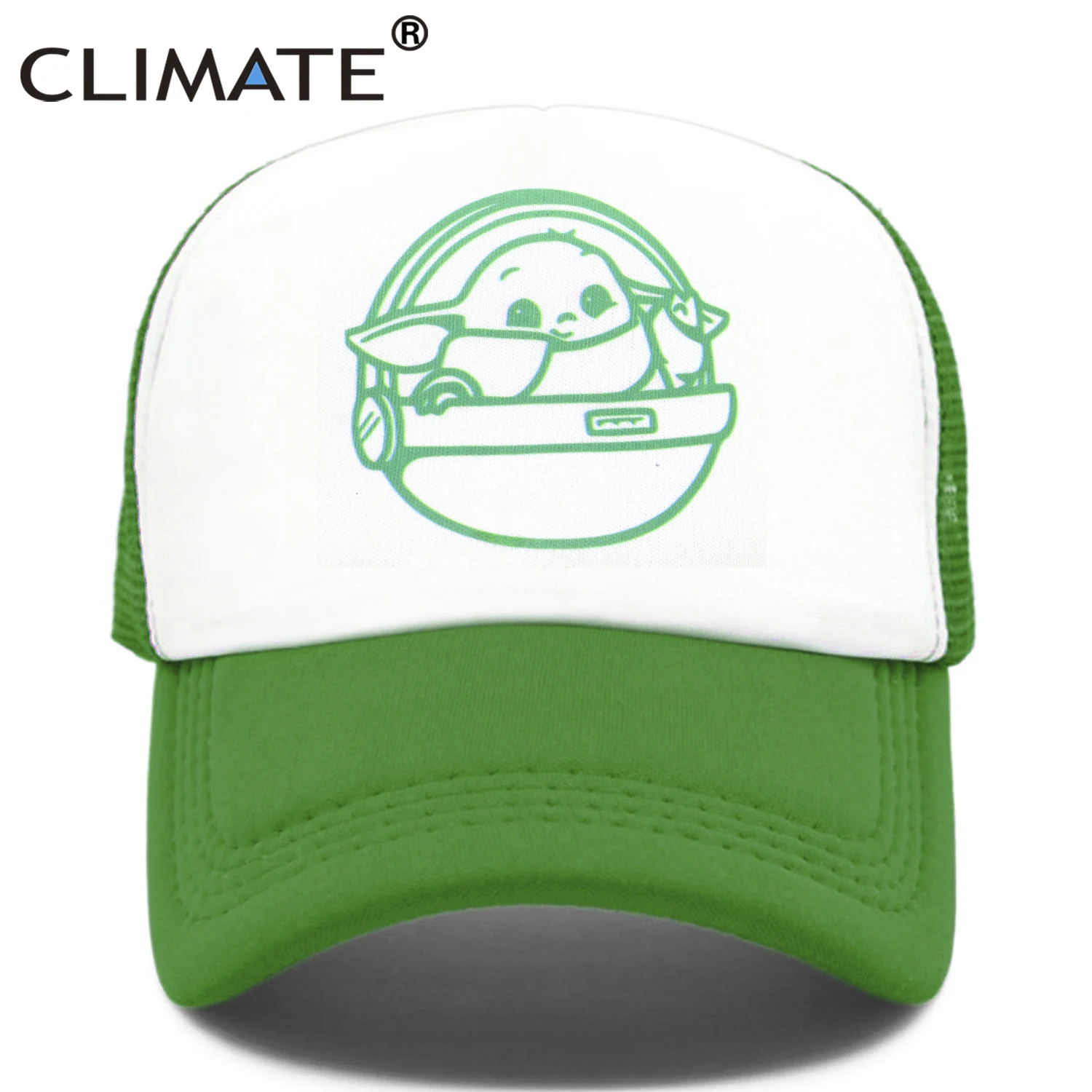 Детская шапка CLIMATE Yoda милая зеленая кепка с мультяшным рисунком на удачу крутая s