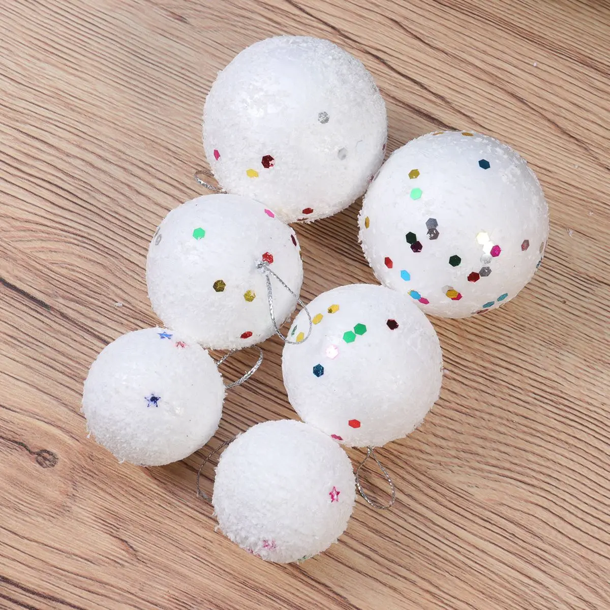 Один комплект Рождественский подвесной шар круглые шарики из пенопласта