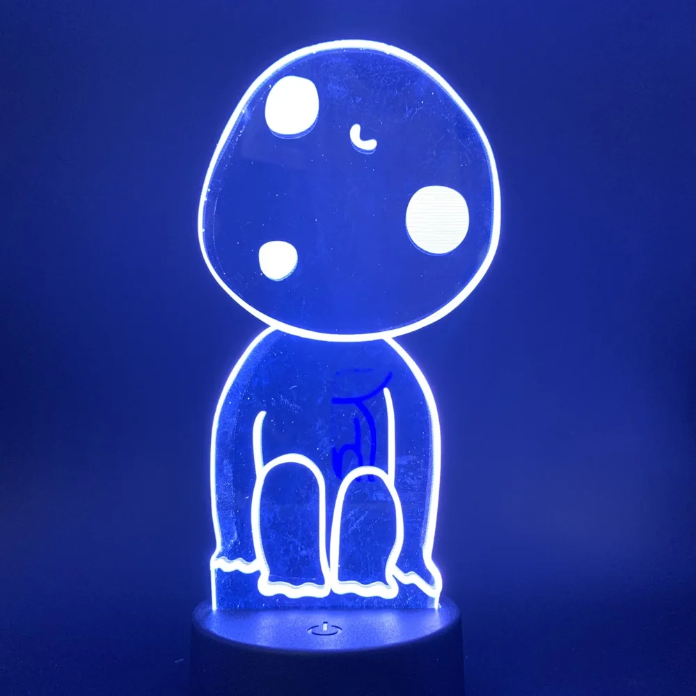 3D лампа привидение принцесса для детской спальни ночсветильник меняющий цвет