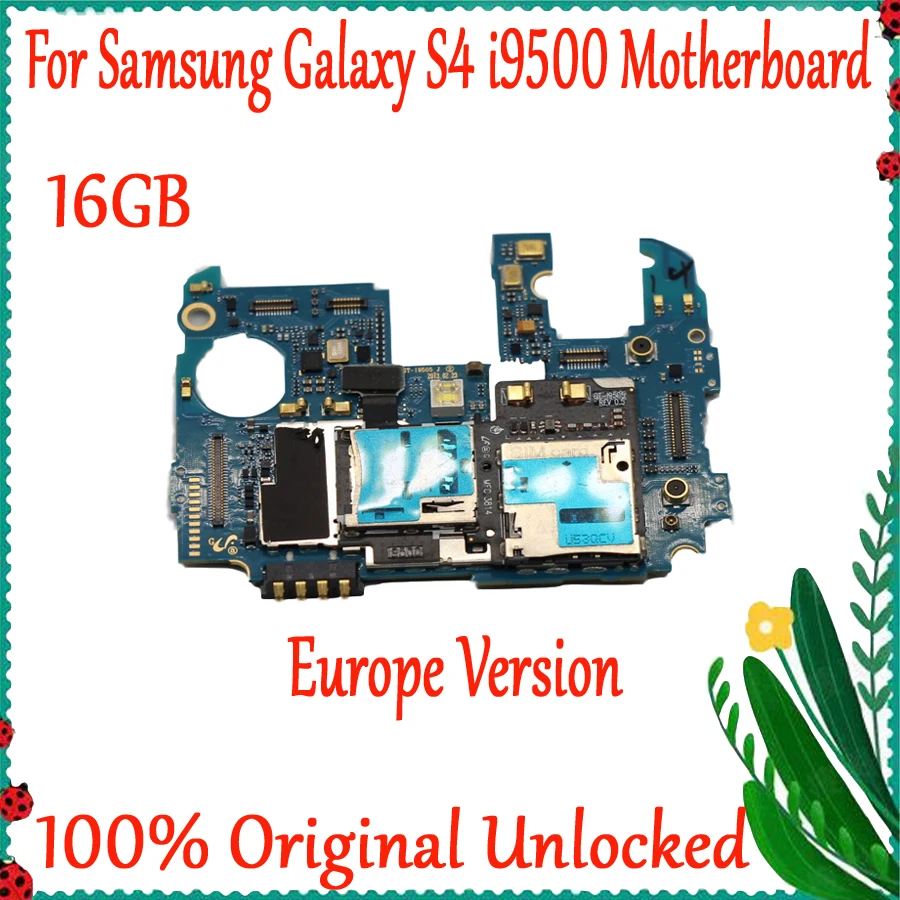 Оригинальная разблокированная материнская плата для Samsung Galaxy S4 i9505 i9500 с системой