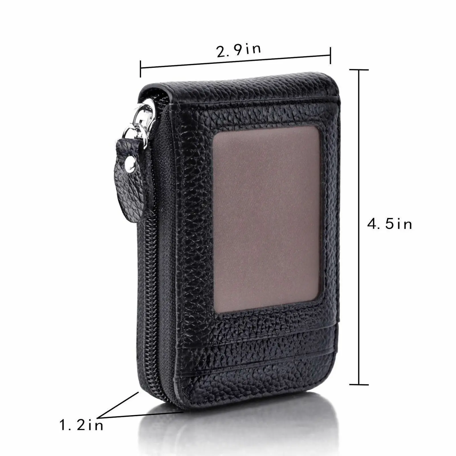 

Leather Credit Card Holder Zipper Card Bag Fashion Mini Bag New Men's Wallet
