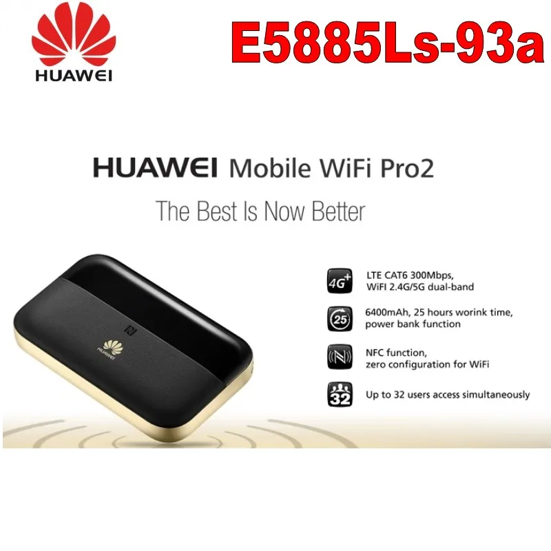 Разблокированный cat6 huawei E5885 300 Мбит/с 4g wifi роутер 4g Wi-Fi роутер мобильный WiFi PRO 2 wiith rj45 power bank E5885Ls-93a Cat6