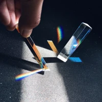 15x15x90mm optical glass equilateral triple triangular triangle prism optics experiment triangular photography prism