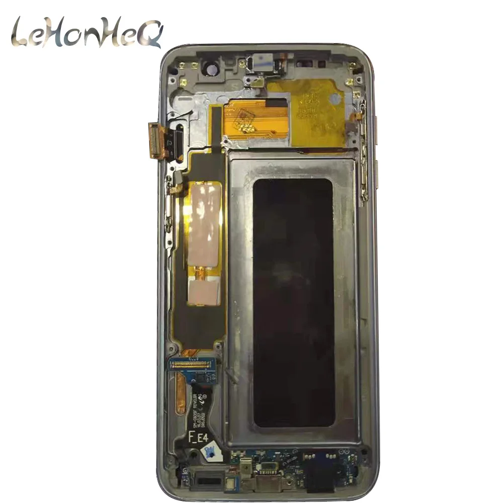 Новый дисплей для samsung Galaxy S7 Edge сменный ЖК-экран дигитайзер в сборе рамка lcd G935 G935F |
