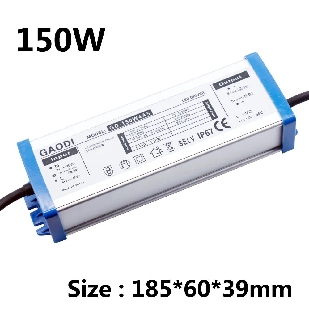 100W 150W 200W Светодиодный драйвер Водонепроницаемый светодиодный Питание