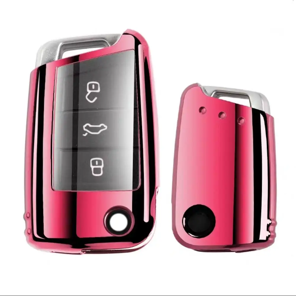 ТПУ чехол для автомобильного ключа с дистанционным управлением Volkswagen Golf 7 Mk7 Skoda