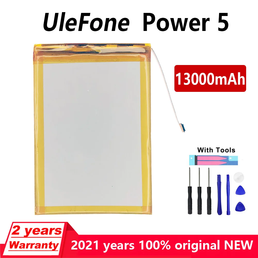 

Новинка 100%, оригинальный аккумулятор Power 5 на 13000 мАч для Ulefone Power 5 мобильный телефон, высококачественные батареи, аккумулятор с подарочными инструментами