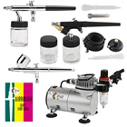 Краскопульт OPHIR 0,3 мм 0,35 мм 0,8 мм 3 Airbrush, пистолет с воздушным компрессором для моделей, хобби, украшения тату-торта, ac089 + 004A + 071 + 072