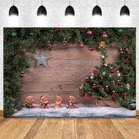 christmas backdrop wood branches wooden baby portrait vinyl photography background for photo shoot booth photozone photophone