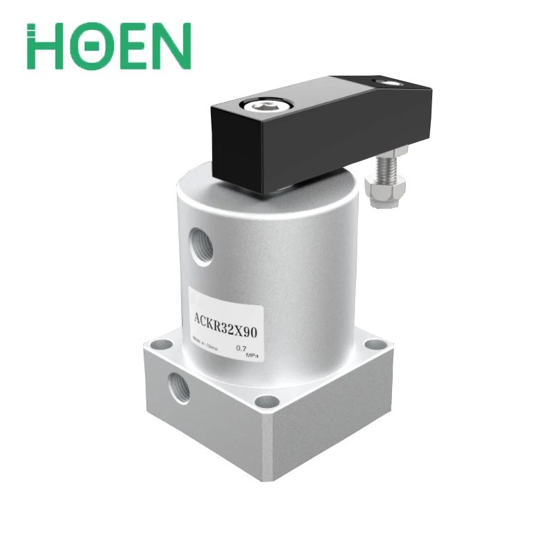 Цилиндрический вращающийся пневматический цилиндр с закрученным зажимом серии