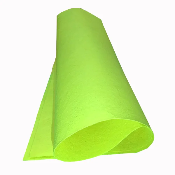 Fluorescent green 50*40 см 1 мм Нетканая фетровая Полиэстеровая ткань DIY Детские принадлежности для материал для изготовления кукол аксессуары поштучная - Цвет: Fluorescent green