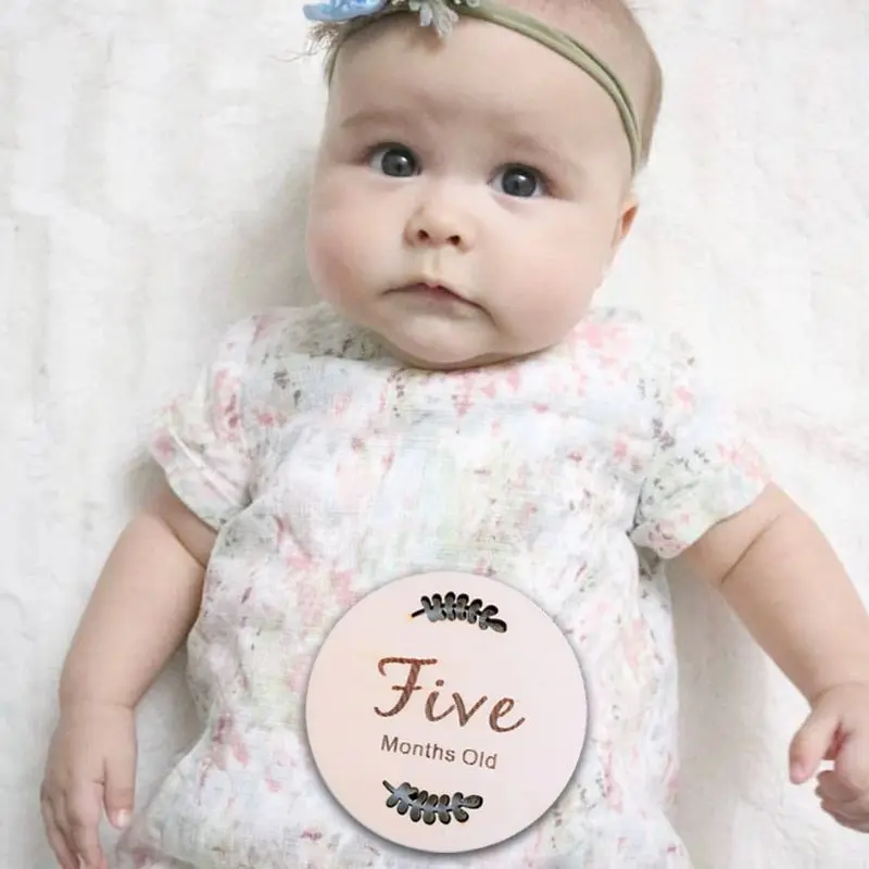 12 шт./компл. Новорожденные день рождения Деревянная Карта реквизит для