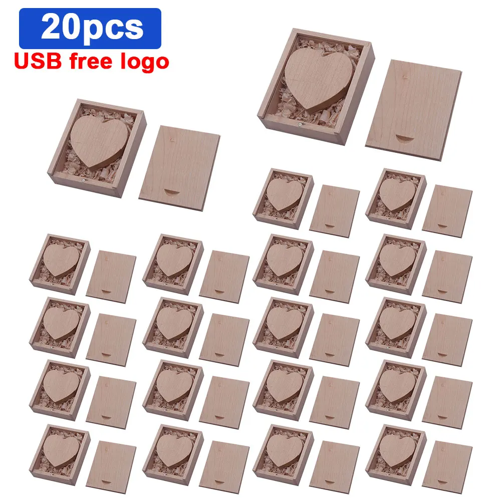 

bulk 20pcs free logo Usb 2.0 flash drives flash memory card 32gb 8gb 4gb16gb128gb 128gb flash wooden pendrive stick U disk gift