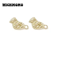 new 18mm 10piecesbag zinc alloy irregularly distorted shape earring base connectors linkers for diy earring jewelry accessories