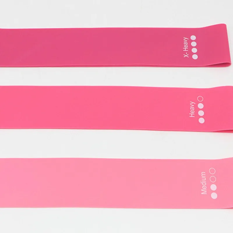Pink Color Gradual Change Pull Circle Four Paper Set Yoga Latex Resistance Bring Bodybuilding Rope | Спорт и развлечения