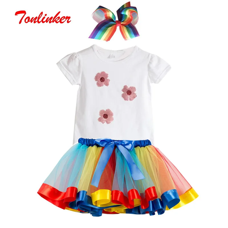 

3 шт., детская фатиновая юбка-пачка с единорогом