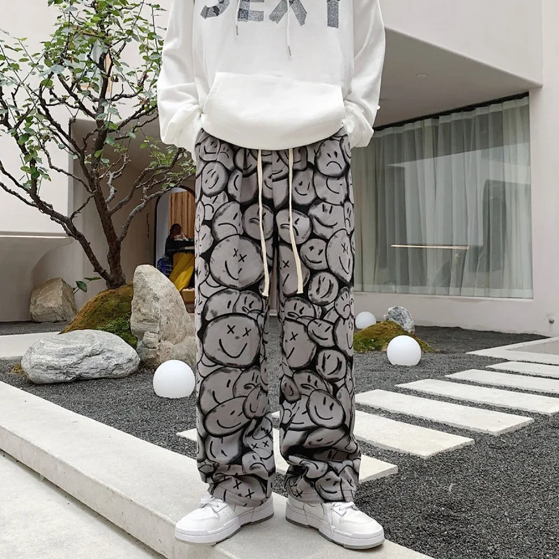 

Брюки мужские свободные прямые в стиле хип-хоп, уличные повседневные модные спортивные штаны с принтом в американском стиле, для пар, 4XL, 5XL, н...