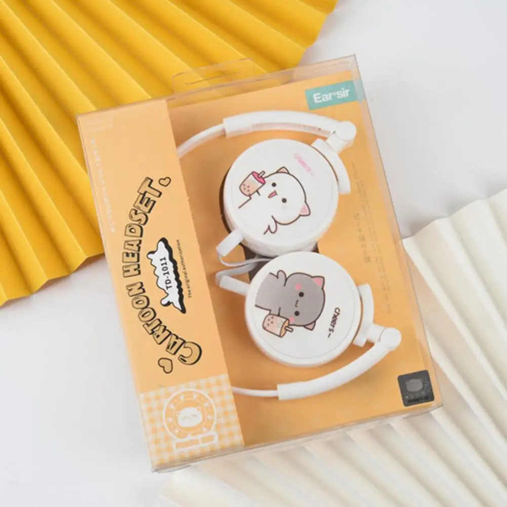 

Fine Workmanship with Microphone Cartoon Wired Music Headphone for MP3