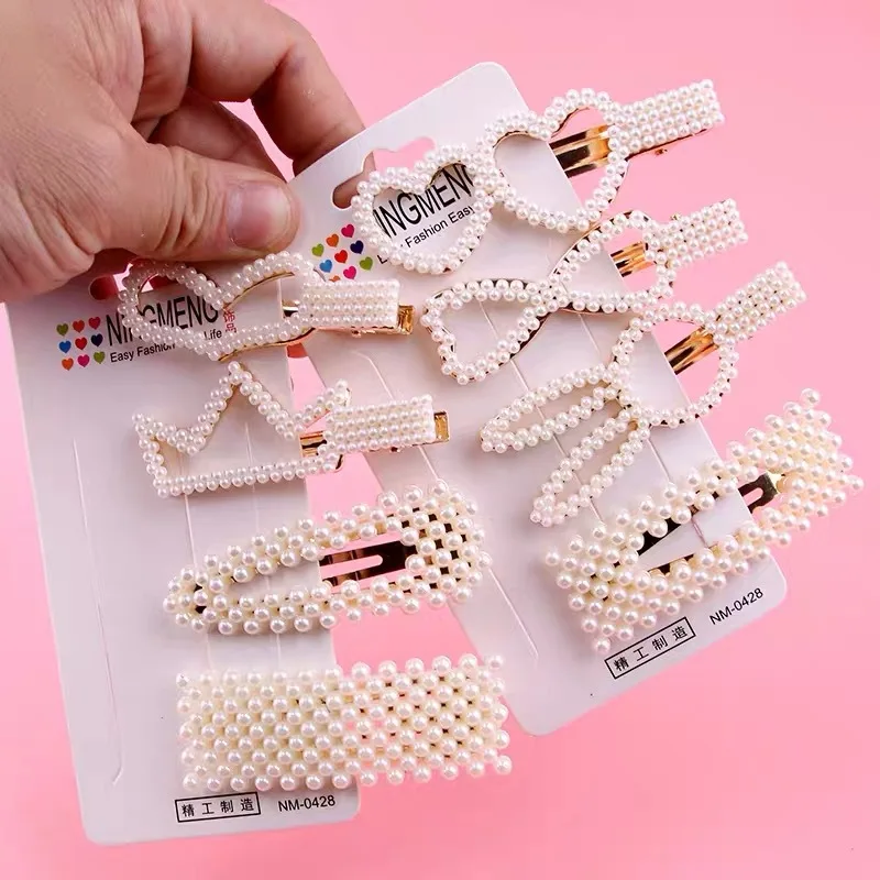 1 шт./1 комплект заколка для волос с искусственным жемчугом |