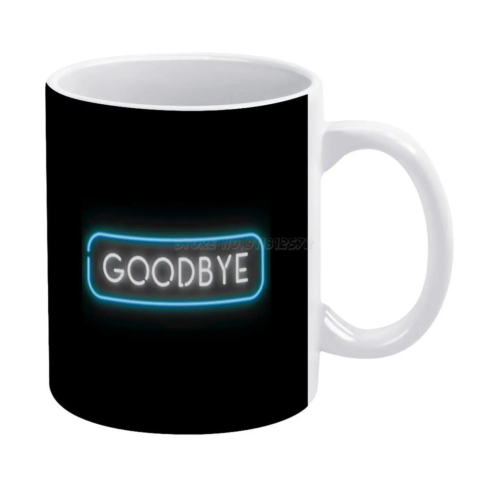 Белая кружка Good Bye белая керамическая чайная чашка подарок на день рождения