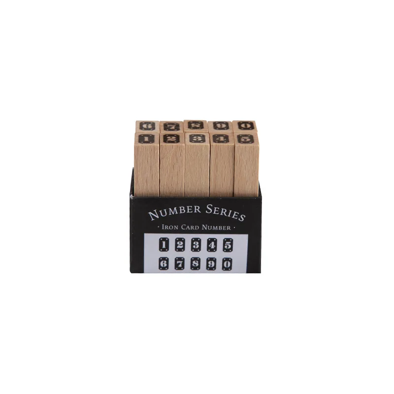 

10 Pcs Number Stamps Vintage Wooden Rubber Number And Symbol Stamp Set For Diy Craft Card Making Happy Planner Scrapbooking