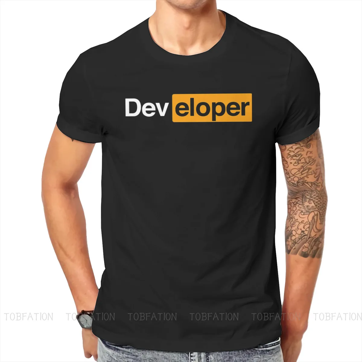 Developer TShirt For Men Software Developer IT Programmer Geek Clothing Novelty T Shirt Comfortable Printed Loose
