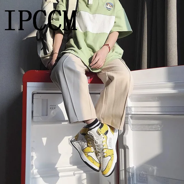 Осень зима 2019 г. трендовая Спортивная повседневная обувь с высоким берцем для