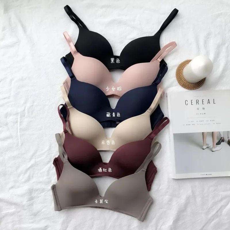 Бесшовные бюстгальтеры для женщин пуш ап без косточек чашка A B нижнее белье