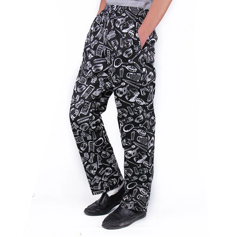 Брюки шеф-повара для ресторана пекарни кейтеринг эластичные брюки Zebra