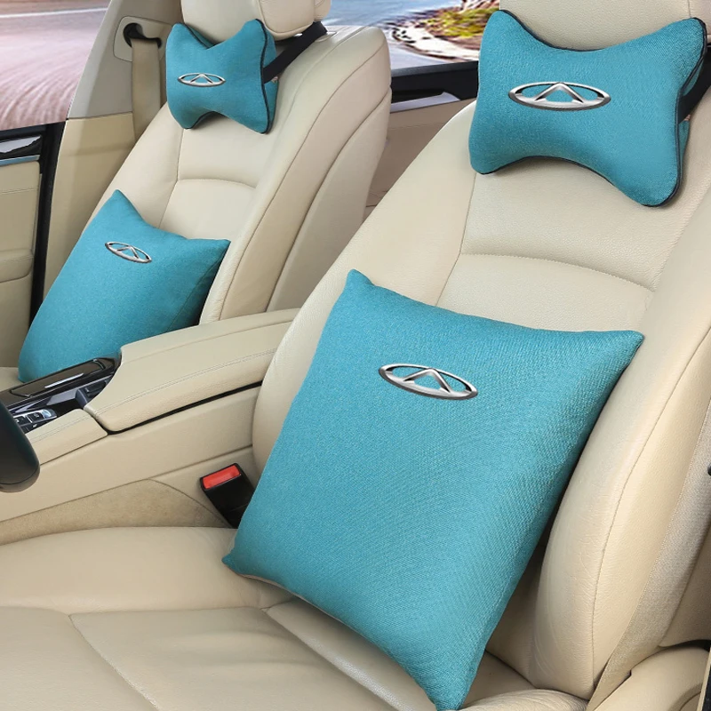 

Car Neck Pillows Linen Head Support Protector Universal Headrest Backrest Cushion Easy Install For Chery Tiggo 7 Pro Tiggo8 4 FL