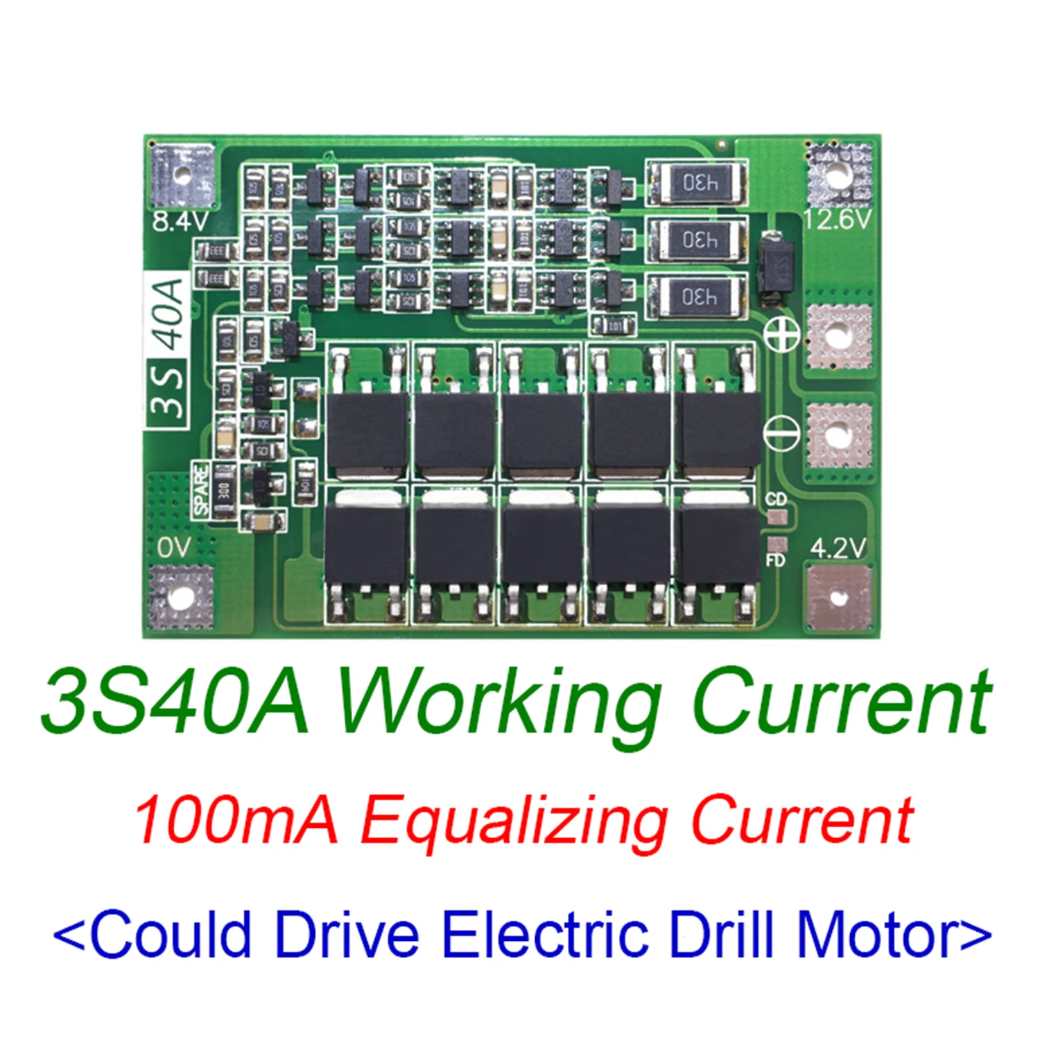 3S 40A литий-ионная батарея зарядное устройство Lipo ячеечный модуль PCB плата защиты BMS для сверлильного двигателя 12,6 в с балансом