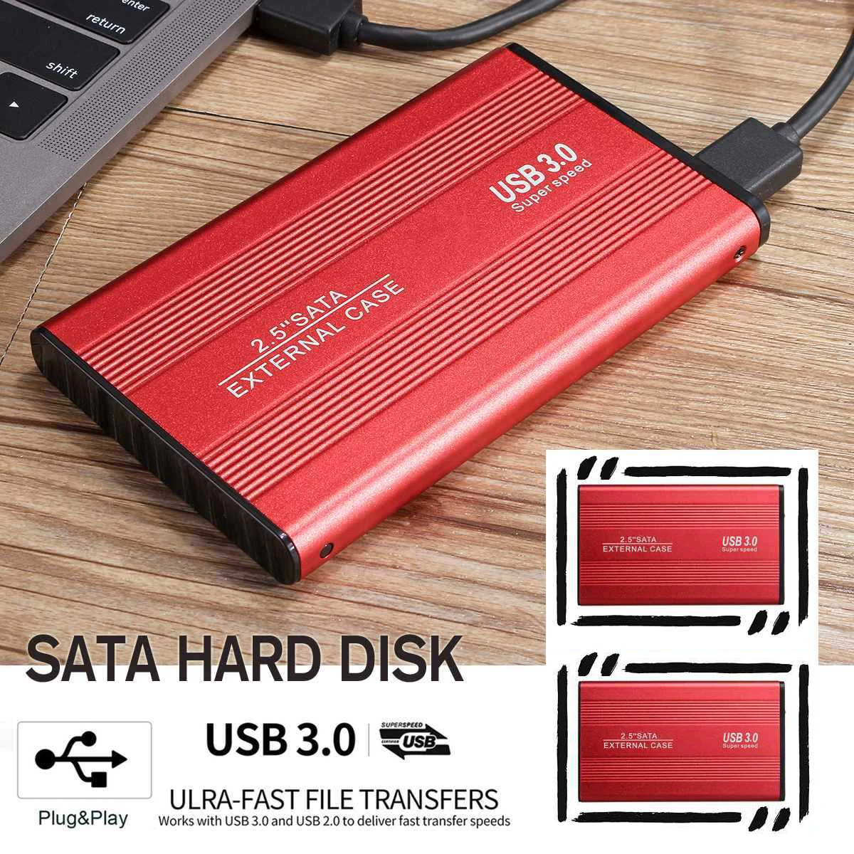 Портативный 1T/2T 2 5-дюймовый HDD USB 3 0 внешний жесткий диск для ПК ноутбука