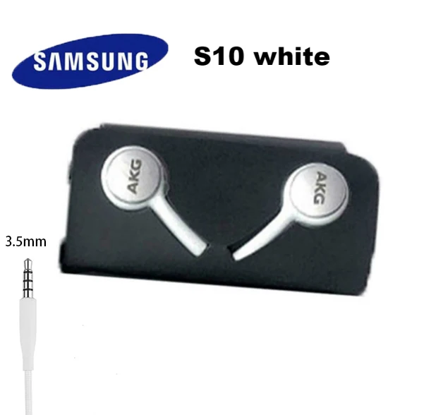 Наушники samsung AKG EO IG955, 3,5 мм/type c, наушники-вкладыши с микрофоном, проводная гарнитура для смартфонов samsung Galaxy note10 S10 S9 S8 S7 S6 huawei - Цвет: S10 white no box