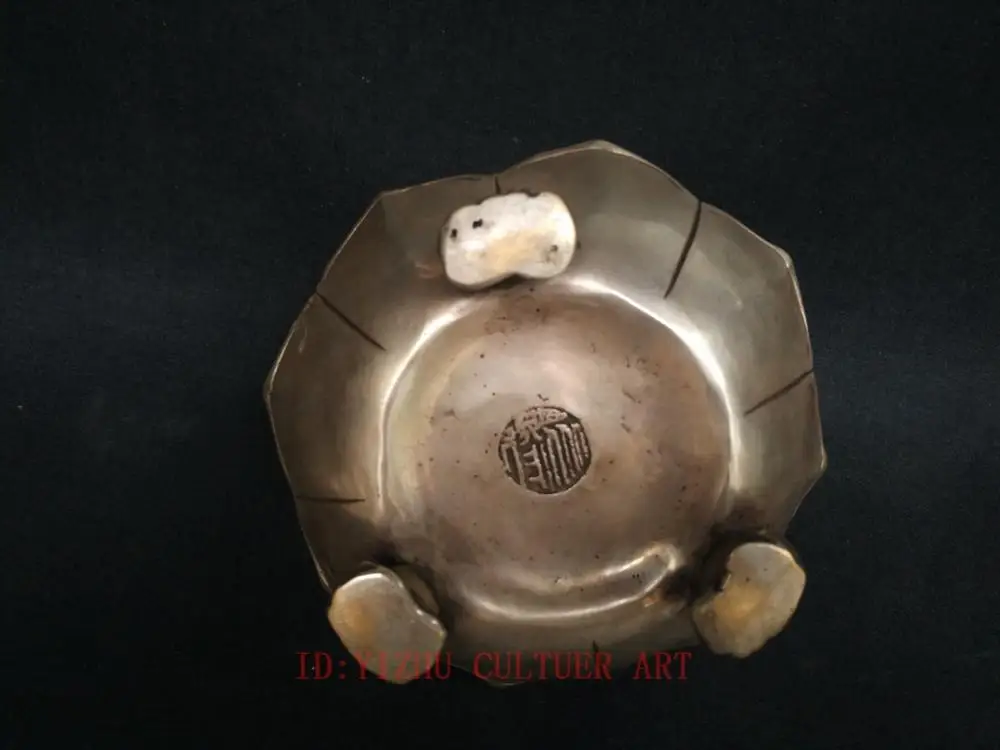 

Collection China Old Copper Silver Carving Lotus Boy Incense Burner Decoration