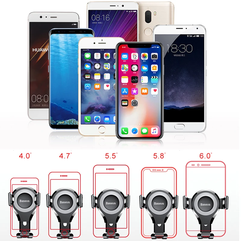 Автомобильный держатель для телефона Baseus Gravity iPhone 12 11 Pro Max универсальная присоска