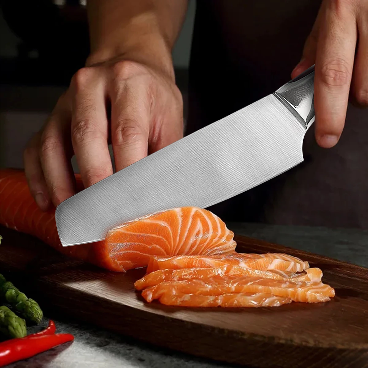 Кухонный нож из нержавеющей стали японский шеф-нож нарезной кухонный ножницы