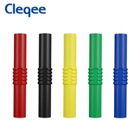 cleqee p7023 10pcs 4mm banana socket female adapter extension insulated banana plug coupler female to female connector