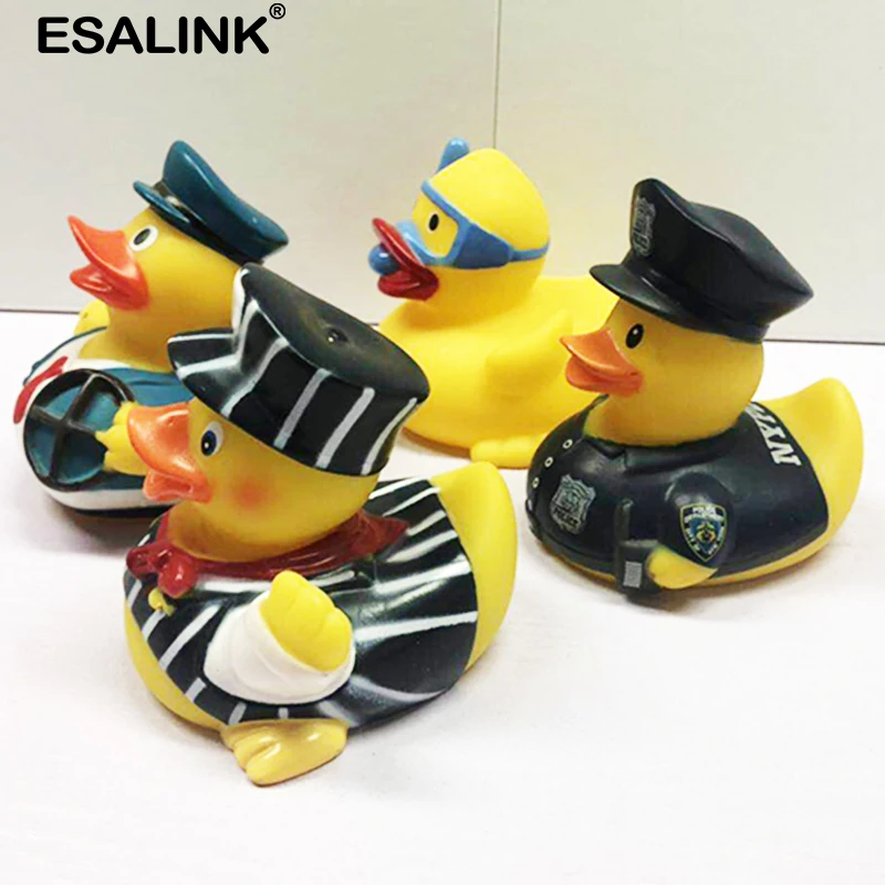 ESALINK 4 шт. 8 10 см игрушки для ванной Когнитивная плавающая игрушка резиновая утка