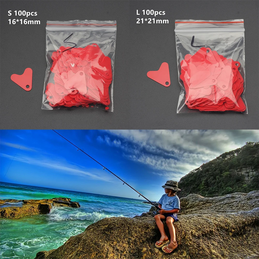 Diy Red Fish Tails Sea / River / Lake Fishing Lure Heart Shape Sequin Trout Spoon Plastic For Salt/fresh Water/rock/ice Fishing