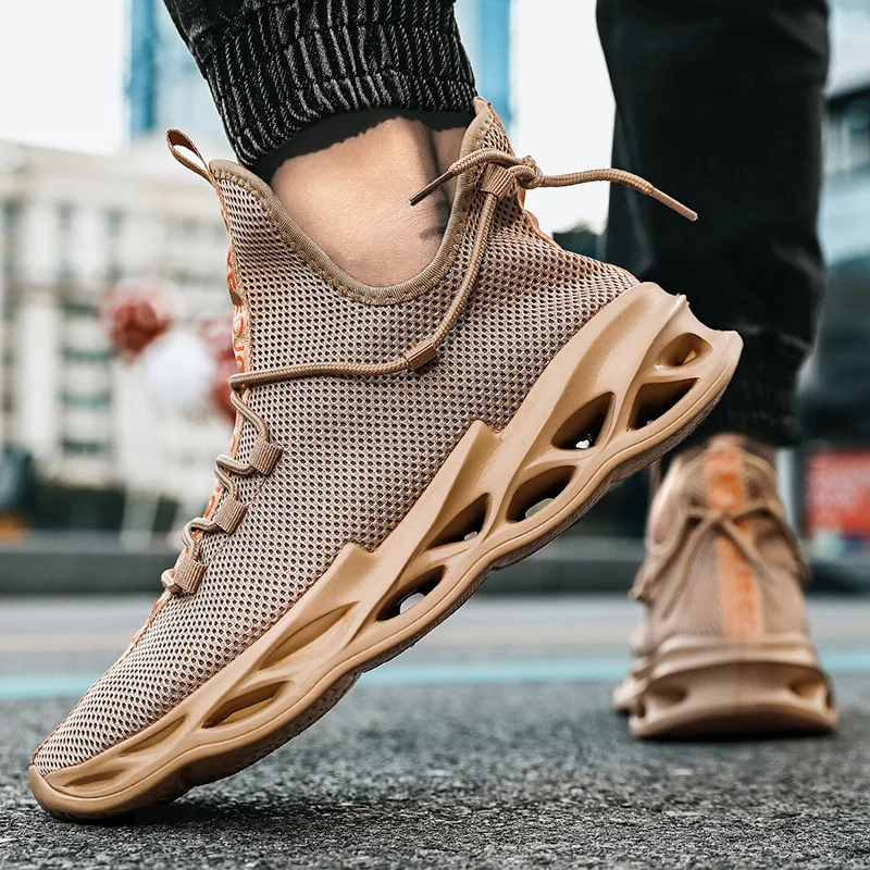 Кроссовки мужские высокие дышащие сетчатые удобные легкие повседневная