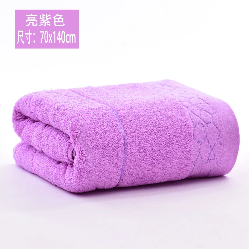 Bright purple 140x70 см банное полотенце s Хлопковое полотенце 6 цветов Доступно хлопковое волокно натуральное экологически чистое вышитое банное полотенце - Цвет: Bright purple