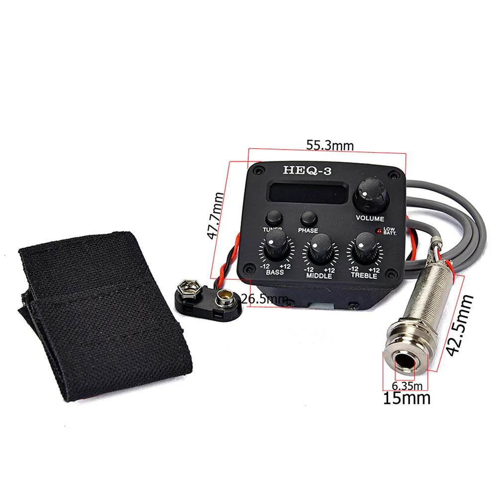 

Professional 3 Band Acoustic Guitar EQ Equalizer Preamp Amplifier Pickup Tuner Guitar EQ Equalizer Preamp Amplifier Pickup Tuner